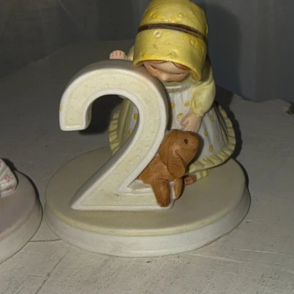 Happy Birthday 1, 2 Yr Old HOLLY HOBBIE Birthday Collection Hand Painted Figure